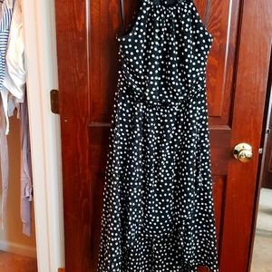 White House Black Market High Low Polka Dot Dress